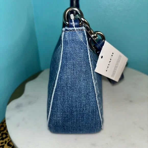 Coach Denim Shoulder Bag - Picture 4 of 9